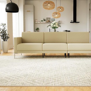 Ledersofa Taupebeige Pigmentiertes Leder - Elegantes, gemütliches Ledersofa: Hochwertige Qualität, einzigartiges Design - 292 x 81 x 98 cm, konfigurierbar