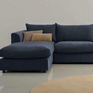 LeGer Home by Lena Gercke Ecksofa Avelina, 2 Teile, Breite 297 cm, in Cord- und Chenille- Stoff, Rückenkissen mit Federn