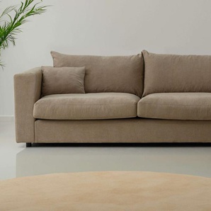 LeGer Home by Lena Gercke Ecksofa Avelina, 2 Teile, Breite 297 cm, in Cord- und Chenille- Stoff, Rückenkissen mit Federn