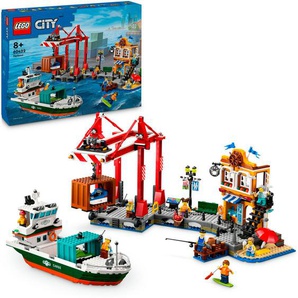 LEGO® Hafen mit Frachtschiff (60422), LEGO City Konstruktionsspielsteine, (1226 St), Made in Europe