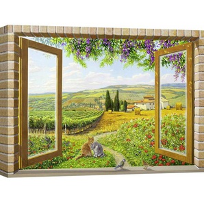 Leinwandbild - Kunstdrucke „Window on the Countryside” von Andrea Del Missier