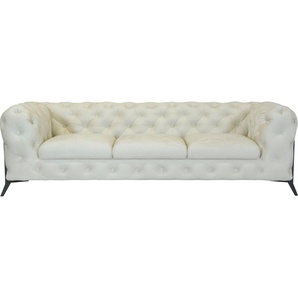 Leonique Chesterfield-Sofa Amaury, aufwändige Knopfheftung, moderne Chesterfield Optik, Fußfarbe wählbar