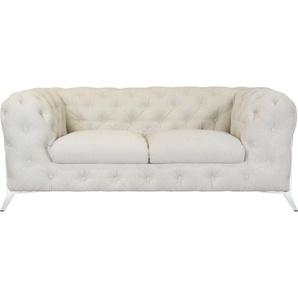 Leonique Chesterfield-Sofa Amaury, aufwändige Knopfheftung, moderne Chesterfield Optik, Fußfarbe wählbar