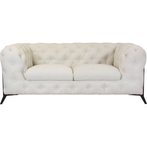 Leonique Chesterfield-Sofa Amaury, aufwändige Knopfheftung, moderne Chesterfield Optik, Fußfarbe wählbar