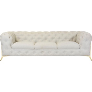 Leonique Chesterfield-Sofa Amaury, aufwändige Knopfheftung, moderne Chesterfield Optik, Fußfarbe wählbar