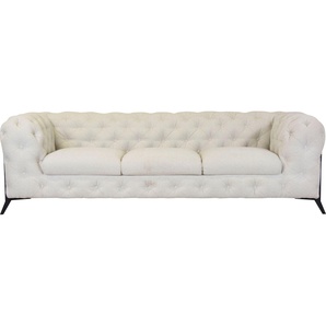 Leonique Chesterfield-Sofa Amaury, aufwändige Knopfheftung, moderne Chesterfield Optik, Fußfarbe wählbar