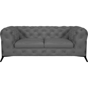 Leonique Chesterfield-Sofa Amaury, aufwändige Knopfheftung, moderne Chesterfield Optik, Fußfarbe wählbar