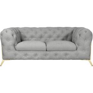 Leonique Chesterfield-Sofa Amaury, aufwändige Knopfheftung, moderne Chesterfield Optik, Fußfarbe wählbar