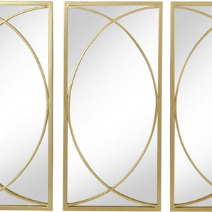 Leonique Dekospiegel Noyon (3-St), Wandspiegel, Metallrahmen, gold