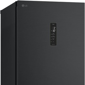 LG Kühl-/Gefrierkombination GBV5250CEP, C (A-G), silber (essence matte schwarz), Rechtsanschlag, Kühlschränke, Multi-Airflow Umluftkühlung