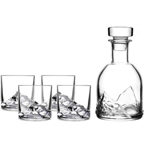 LIITON Whiskyglas Everest, Kristallglas, 5-teilig, mit Dekanter