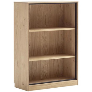 Linea Natura Aktenregal, Eiche Bianco, Holzwerkstoff, Asteiche, furniert, massiv, 2 Fächer, 86x123x40 cm, Beimöbel erhältlich, stehend, Arbeitszimmer, Büroregale, Aktenregale