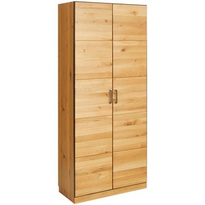 Linea Natura Aktenschrank, Anthrazit, Eiche, Holz, Eiche,Eiche,Asteiche, massiv,furniert,teilmassiv, 4 Fächer, 86x197x40 cm, Typenauswahl, Beimöbel erhältlich, abschließbar, Arbeitszimmer, Aktenschränke