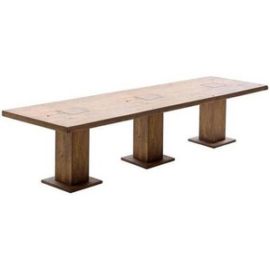 Linea Natura Esstisch, Eiche, Holz, Eiche, massiv, rechteckig, Säule, 120x76x400 cm, Esszimmer, Tische, Esstische