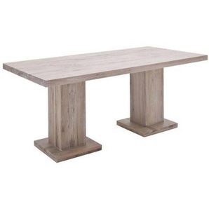 Linea Natura Esstisch, Holz, Eiche, massiv, rechteckig, Säule, 100x76x260 cm, Esszimmer, Tische, Esstische