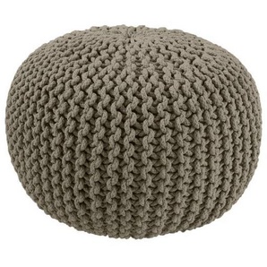 Linea Natura Pouf, Grün, Textil, Uni, Füllung: Styroporkugeln, 55x55x35 cm, AZO-frei, Indoor, Wohnzimmer, Hocker, Poufs