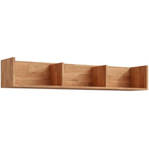 Linea Natura Wandregal, Eiche, Holz, Eiche, massiv, 130x22x25 cm, Beimöbel erhältlich, in verschiedenen Holzarten erhältlich, Kinder- & Jugendzimmer, Kindermöbel, Kinderregale