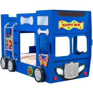 Livetastic Autobett, Blau, Textil, Buche, vollmassiv, Höhe ca. 10 cm, 90x190 cm, Kinder- & Jugendzimmer, Kindermöbel, Kinderbetten, Spielbetten