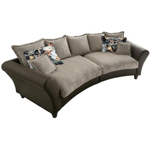 Livetastic Bigsofa, Dunkelbraun, Hellbraun, Holz, Textil, Buche, vollmassiv, 4-Sitzer, Füllung: Schaumstoff,Komfortschaum,Komfortschaum, 328x98x134 cm, AZO-frei, Made in EU, Wohnzimmer, Sofas & Couches, Sofas, Bigsofas