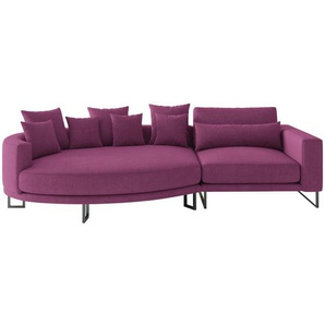 Livetastic Bigsofa Natalia, Magenta, Textil, 2-Sitzer, Füllung: Daunen, Silikon,Silikon, 283x150 cm, Made in EU, Rücken echt, Wohnzimmer, Sofas & Couches, Sofas, Bigsofas