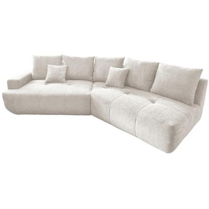 Livetastic Bigsofa, Weiß, Textil, Uni, 4-Sitzer, Füllung: Schaumstoff, 323x91x99 cm, Made in EU, seitenverkehrt erhältlich, Rücken echt, Wohnzimmer, Sofas & Couches, Sofas, Bigsofas