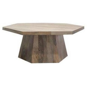 Livetastic Couchtisch, Natur, Holz, Mangoholz, vollmassiv, Holz, achteckig, Sternfuß, 80x40x80 cm, Holzmöbel, Holztische, Couchtische Holz