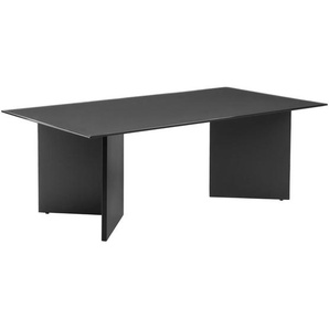 Livetastic Couchtisch, Schwarz, Metall, Glas, rechteckig, Flachrohr, 60x40x110 cm, einfacher Aufbau, Wohnzimmer, Wohnzimmertische, Couchtische