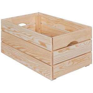 Livetastic Dekokiste, Natur, Kiefer, Holz, Kiefer, massiv, 65x24x32 cm, Ordnen & Aufbewahren, Aufbewahrungsboxen