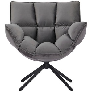 Livetastic Drehstuhl, Dunkelgrau, Textil, Drehkreuz, 81x83x78 cm, Bsci, Sitzfläche 360° drehbar, Arbeitszimmer, Bürostühle, Drehstühle