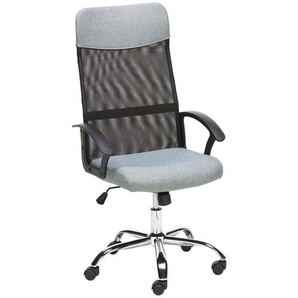 Livetastic Drehstuhl, Grau, Schwarz, Metall, Kunststoff, Textil, Drehkreuz, 59.5x109.5-117x60 cm, Arbeitszimmer, Bürostühle, Drehstühle