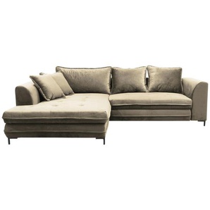 Livetastic Eckschlafsofa, Beige, Textil, 4-Sitzer, Füllung: Schaumstoff, 277x187 cm, Made in EU, Rücken echt, Armteil links, Wohnzimmer, Sofas & Couches, Wohnlandschaften