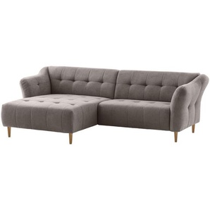 Livetastic Eckschlafsofa, Beige, Textil, Buche, vollmassiv, 4-Sitzer, 254x160 cm, Made in EU, Stoffauswahl, seitenverkehrt erhältlich, Hocker Rücken echt, in den Filialen Armteil links, rechts, Wohnzimmer, Sofas & Couches, Wohnlandschaften