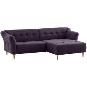 Livetastic Eckschlafsofa, Lila, Textil, Buche, vollmassiv, 4-Sitzer, 254x160 cm, Made in EU, Fußauswahl, Stoffauswahl, seitenverkehrt erhältlich, Hocker in den Filialen Armteil links, rechts, Wohnzimmer, Sofas & Couches, Wohnlandschaften