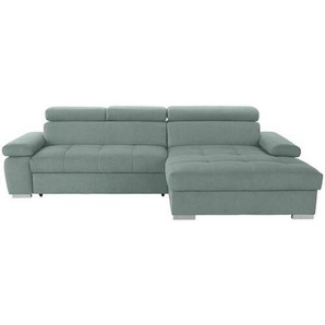 Livetastic Eckschlafsofa, Mintgrün, Textil, 3-Sitzer, 292x183 cm, Made in EU, Rücken echt, Armteil rechts, Wohnzimmer, Sofas & Couches, Wohnlandschaften