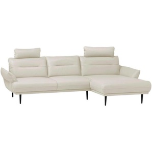 Livetastic Eckschlafsofa, Weiß, Textil, Buche, vollmassiv, 3-Sitzer, 287x158 cm, Made in EU, Stoffauswahl, seitenverkehrt erhältlich, in den Filialen Armteil links, rechts, Kopfteil links und rechts montierbar, Wohnzimmer, Sofas & Couches,