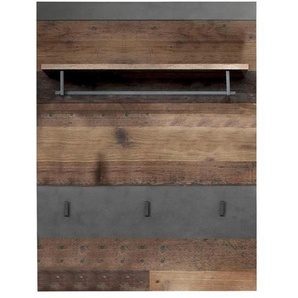 Livetastic Garderobenpaneel, Graphit, Pinien, Holzwerkstoff, 80x106x28 cm, Aufhängemöglichkeit, Garderobe, Garderobenpaneele, Garderobenpaneele