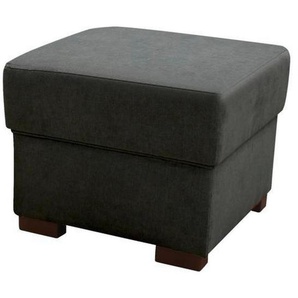 Livetastic Hocker, Anthrazit, Textil, Buche, massiv, quadratisch, 51x43x51 cm, Wohnzimmer, Hocker, Sitzhocker