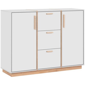 Livetastic Kommode, Grau, Holzwerkstoff, 4 Fächer, 3 Schubladen, 122x94x40 cm, Garderobe, Garderoben Kommoden