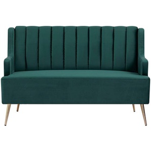 Livetastic Küchensofa, Smaragdgrün, Textil, 2-Sitzer, 130x85x80 cm, Bsci, Küchen, Küchenmöbel, Küchensofas