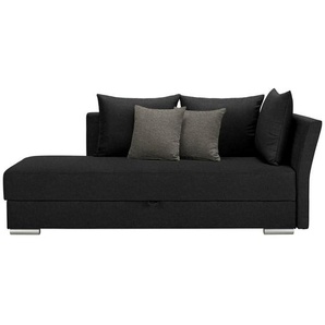 Livetastic Liege, Schwarz, Textil, Uni, 4-Sitzer, Füllung: Schaumstoff, 220x93x100 cm, seitenverkehrt erhältlich, Schlafen auf Sitzhöhe, Wohnzimmer, Sessel, Relaxliegen