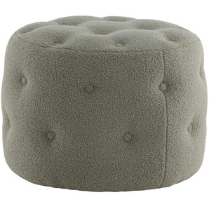 Livetastic Pouf, Greige, Textil, Uni, Füllung: Schaumstoff, 55x44x55 cm, Sitzfläche gepolstert, Wohnzimmer, Hocker, Poufs