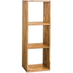 Livetastic Regal, Eiche, Holz, Wildeiche, massiv, 2 Fächer, 38.6x112.2x35 cm, in verschiedenen Größen erhältlich, Arbeitszimmer, Büroregale, Bücherregale