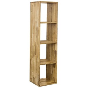 Livetastic Regal, Eiche, Holz, Wildeiche, massiv, 3 Fächer, 38.6x149x35 cm, in verschiedenen Größen erhältlich, Arbeitszimmer, Büroregale, Bücherregale