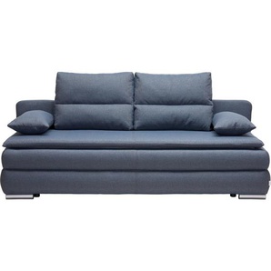 Livetastic Schlafsofa, Blau, Grau, Textil, Uni, 2-3-Sitzer, Füllung: Schaumstoff, 207x94x90 cm, Stoffauswahl, Schlafen auf Sitzhöhe, Rücken echt, Kinder- & Jugendzimmer, Jugendmöbel, Jugendsofas