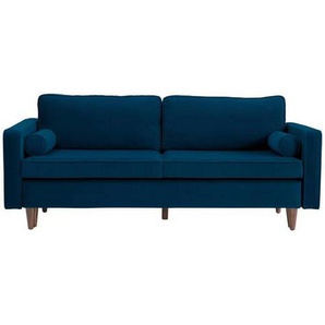 Livetastic Schlafsofa, Blau, Textil, Buche, massiv, 3-Sitzer, Füllung: Faserbällchen, Komfortschaum,Komfortschaum, 208x78x96 cm, Liegefunktion, Rücken echt, Kinder- & Jugendzimmer, Jugendmöbel, Jugendsofas