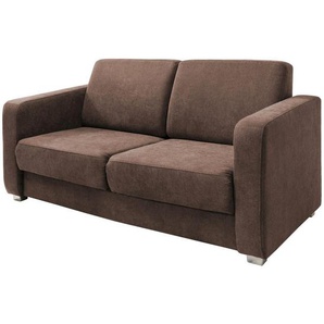 Livetastic Schlafsofa, Braun, Holz, Textil, Buche, Fichte, Kiefer, Uni, 2-Sitzer, Füllung: Schaumstoff, 159x88x87 cm, Made in EU, Liegefunktion, Schlafen auf Sitzhöhe, einzeln ausziehbar, Rücken echt, Armteil links, rechts, Kinder- & Jugendzimmer,