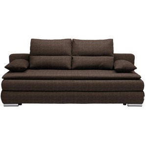 Livetastic Schlafsofa, Braun, Silber, Textil, Uni, Füllung: Schaumstoff, 207x94x90 cm, Stoffauswahl, Schlafen auf Sitzhöhe, Rücken echt, Kinder- & Jugendzimmer, Jugendmöbel, Jugendsofas