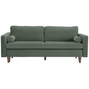 Livetastic Schlafsofa, Grün, Textil, Buche, massiv, 3-Sitzer, Füllung: Faserbällchen, Komfortschaum,Komfortschaum, 208x78x96 cm, Liegefunktion, Rücken echt, Kinder- & Jugendzimmer, Jugendmöbel, Jugendsofas