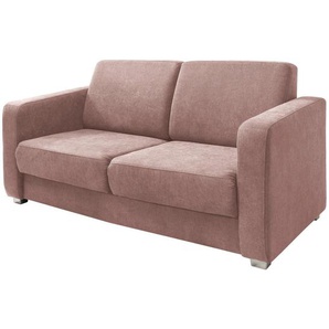 Livetastic Schlafsofa, Rosa, Holz, Textil, Buche, Fichte, Kiefer, Uni, 2-Sitzer, Füllung: Schaumstoff, 159x88x87 cm, Made in EU, Liegefunktion, Schlafen auf Sitzhöhe, einzeln ausziehbar, Rücken echt, Armteil links, rechts, Kinder- & Jugendzimmer,