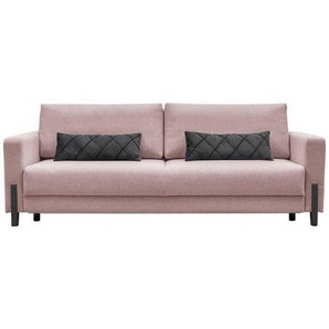 Livetastic Schlafsofa, Rosa, Textil, Rotbuche, 3-Sitzer, Füllung: Silikon,Schaumstoff, Silikon,Silikon, 234x90x95 cm, Schlafen auf Sitzhöhe, Rücken echt, Kinder- & Jugendzimmer, Jugendmöbel, Jugendsofas